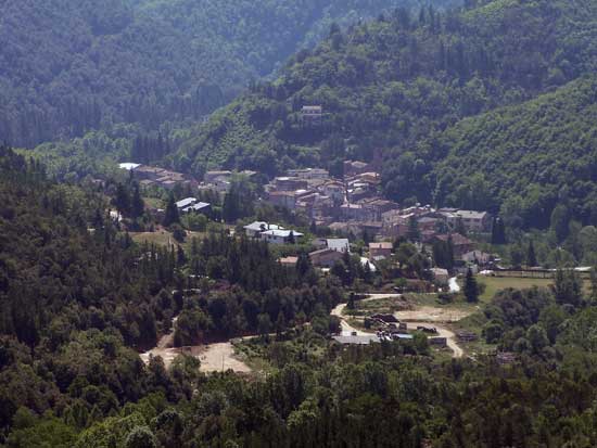 Osor des del camí vell Osor des del camí vell