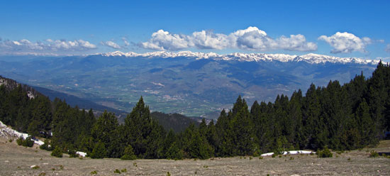 Vista al nord des del coll de la Miquela Vista al nord des del coll de la Miquela
