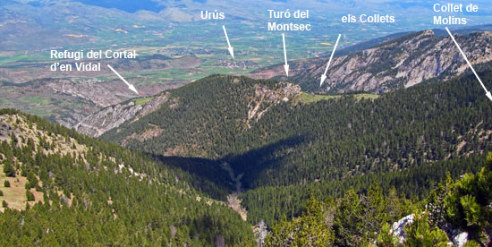 Vista del camí de tornada Vista del camí de tornada